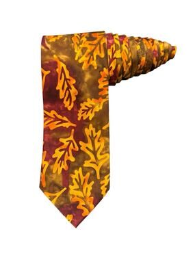 Wild Ties Fall Autum Leave Novelty Men’s Necktie Microfiber